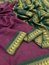 Tew Kalyani Cotton With Gold Jari Silk Saree